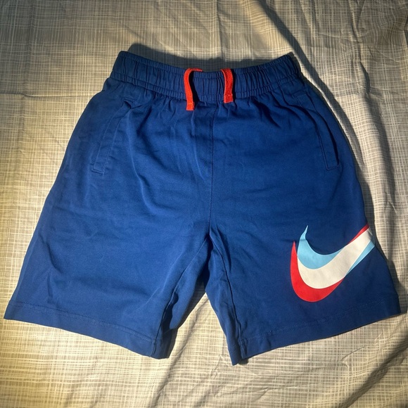 Nike Other - Nike boys Blue and Red Athletic Shorts with Swoosh Logo